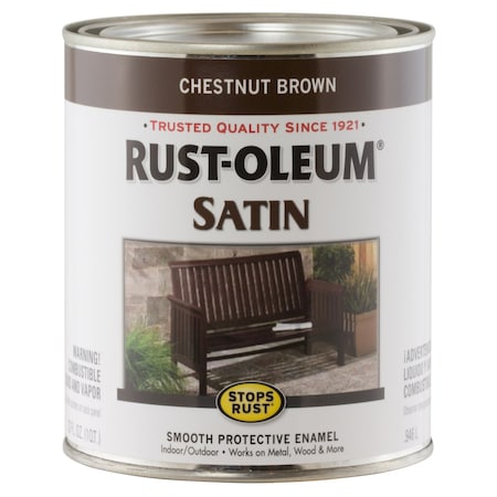 Stops Rust Chestnut Brown Protective Paint 1 Qt
